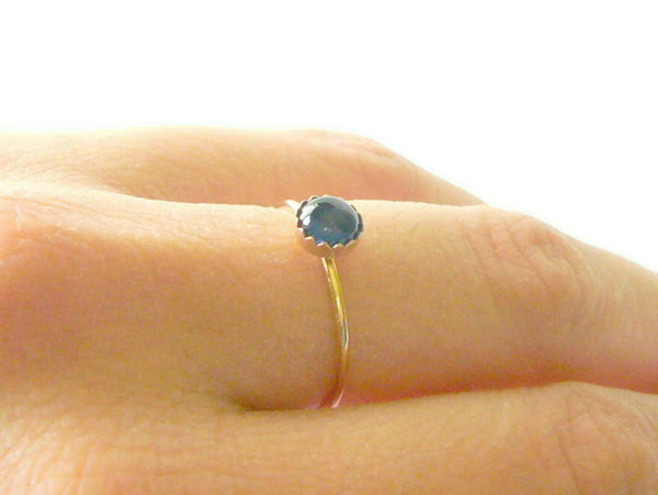 14k gold sapphire stacking ring