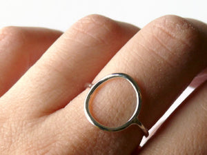 silver circle ring