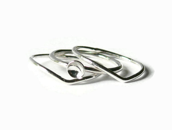 sterling silver chevron knuckle rings