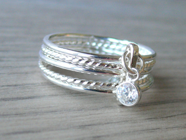 attached stacking ring set