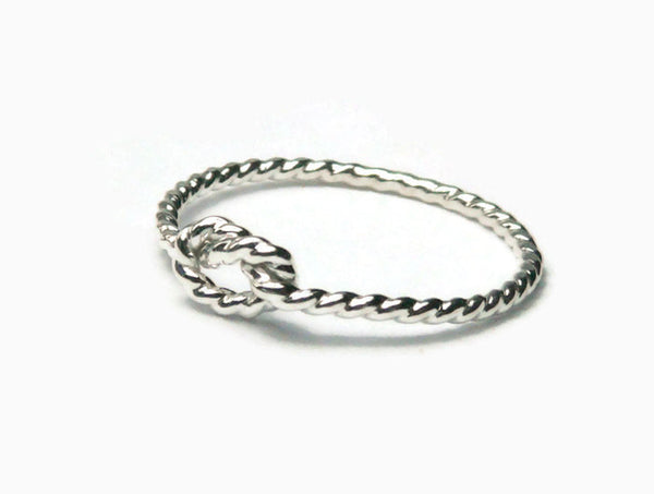 sterling silver twist knot ring