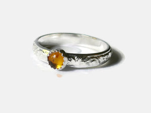Sterling silver amber ring sterling silver ring sterling silver stacking ring gemstone stackable ring