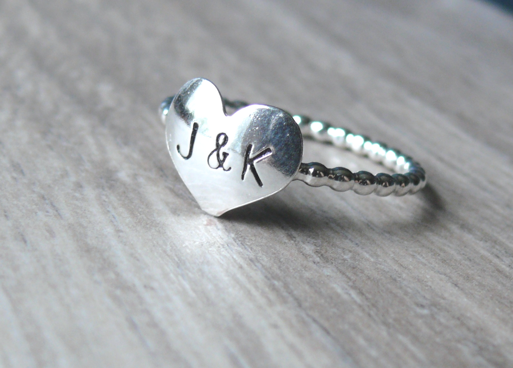 Personalized Gift Idea for A Couple * V Initial Ring * Sterling Silver & Gold Ring * Name Initial Ring * Letter V Ring* Initial Jewelry