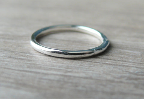 Silver stacking ring • Handmade sterling silver ring