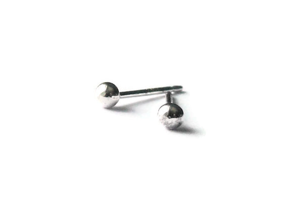 sterling silver ball stud earrings